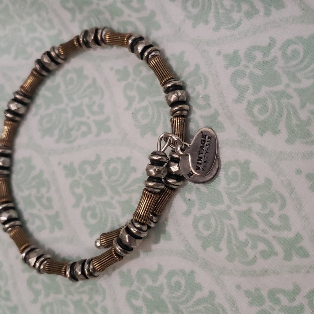 Gold & Silver Unisex Vintage Bracelet - Picture 2 of 4